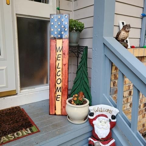Colored Welcome Sign