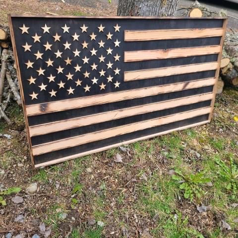 Medium Wood Flag
